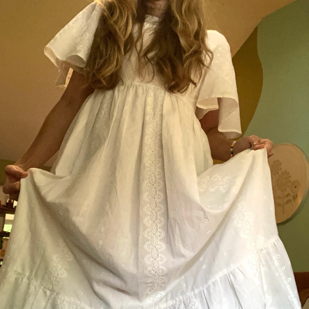 Vintage MCM Handmade Midi Dress Xs Carrie Bradshaw Sex & The City Fairycore